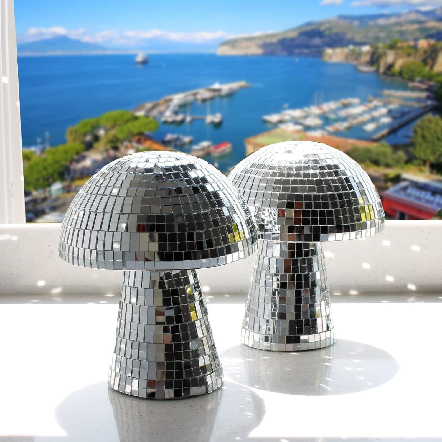 Disco Ball Mirror - Mushroom Disco Ball Mirrored Glass Tile