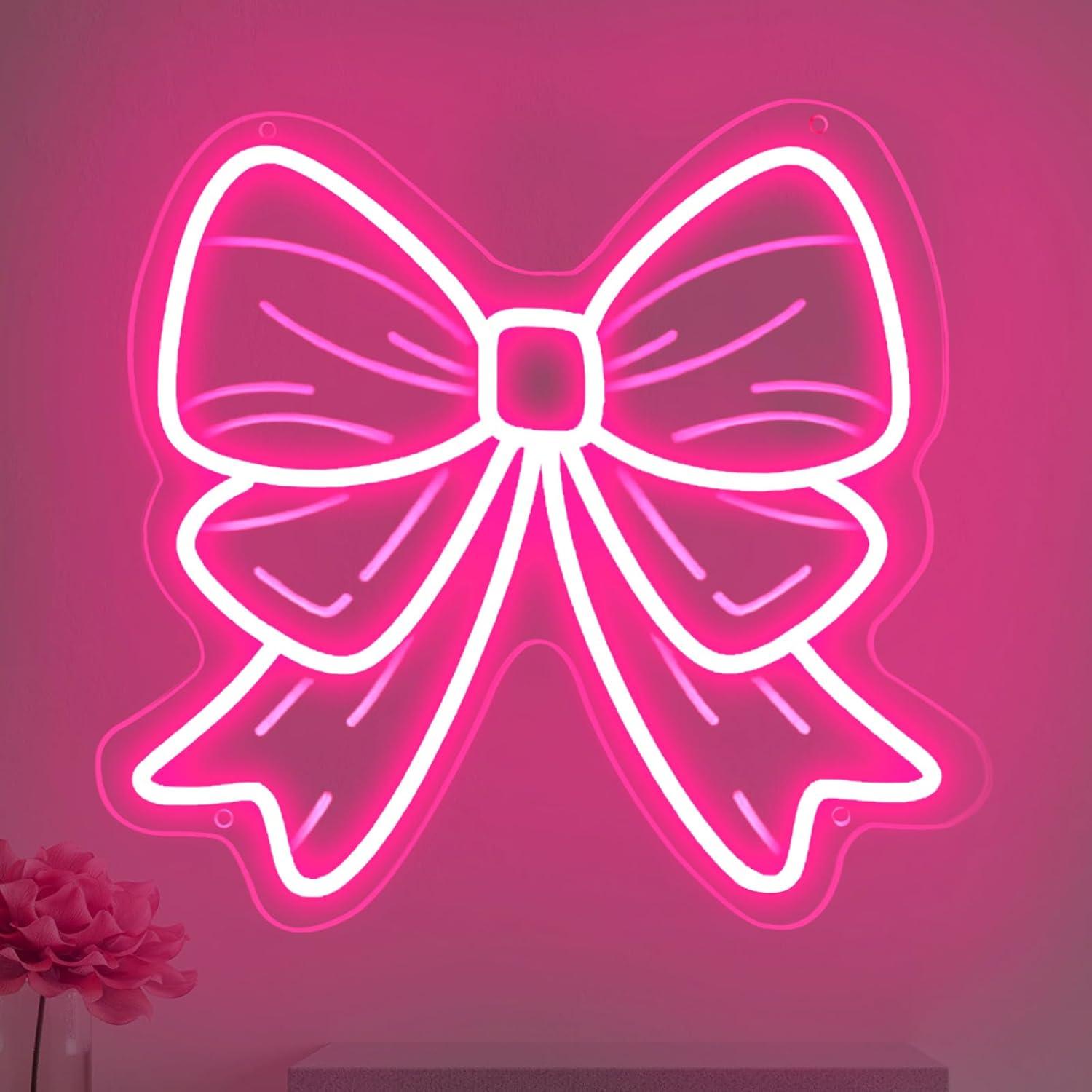 Wall Decor Lighting - Bow Neon Signs USB Dimmable LED
