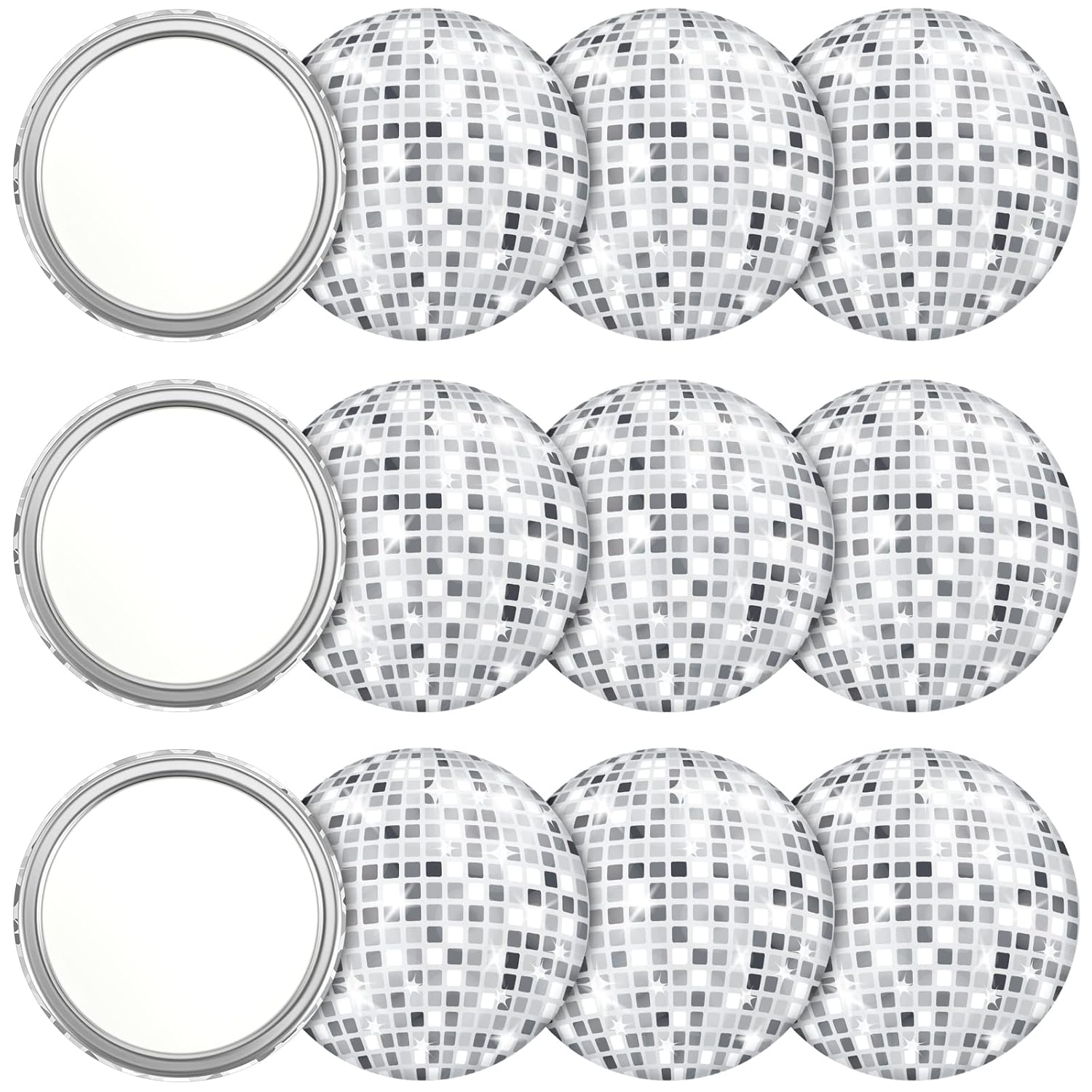 Disco Ball Mirror - Disco Ball Compact Mirror Vintage Round