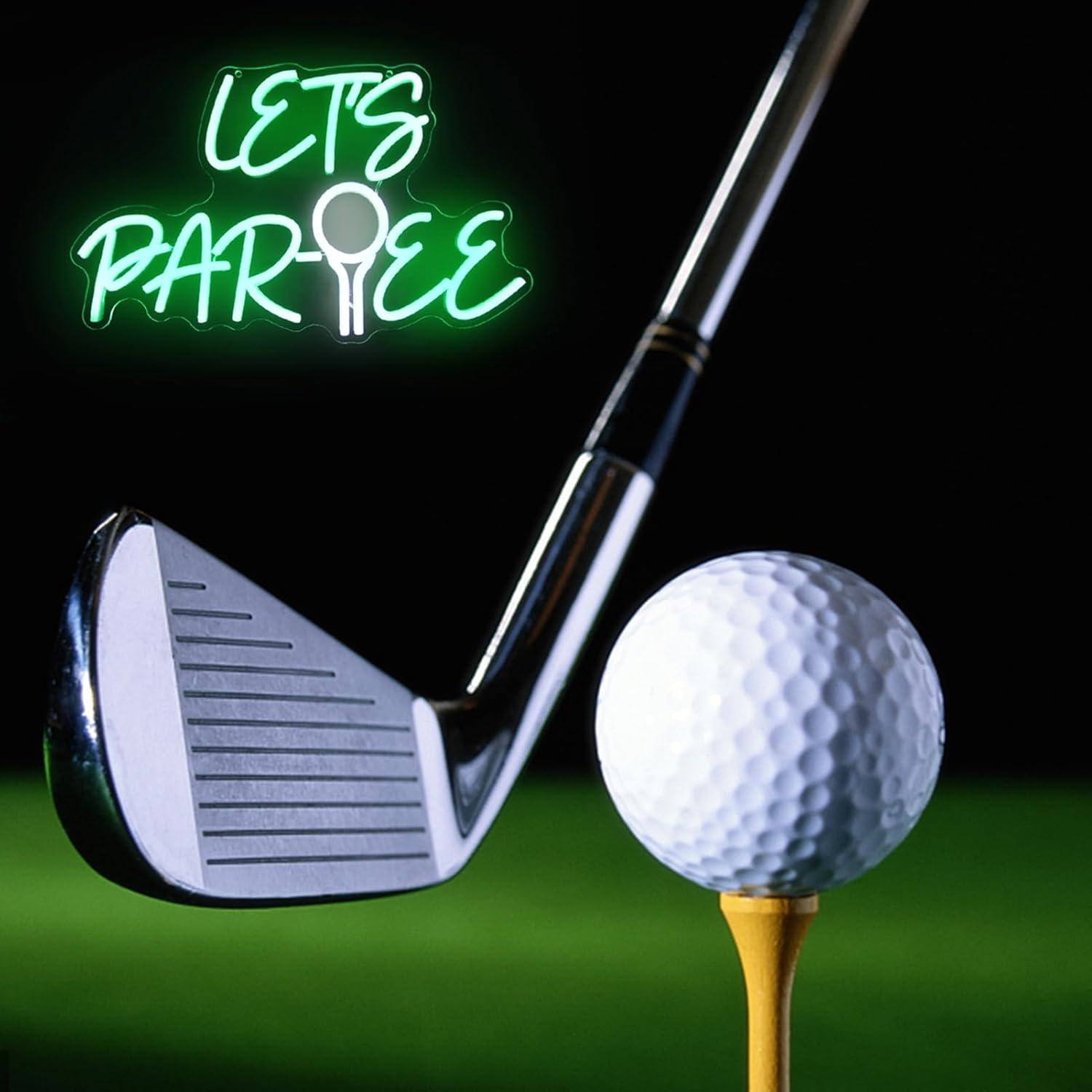 Let's Par Tee Neon Sign Golf B - Wall Decor Lighting 评论和价格