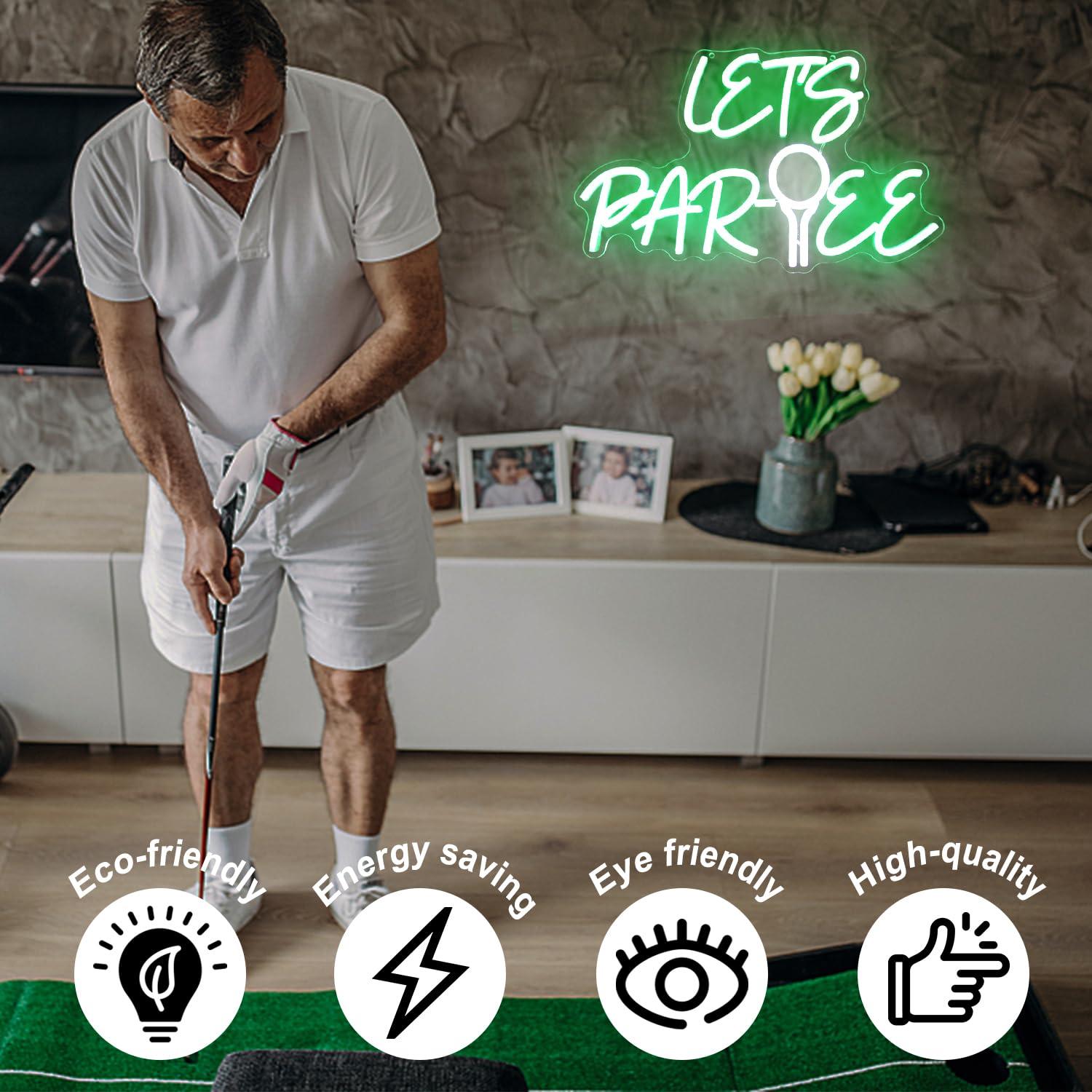 Let's Par Tee Neon Sign Golf B - Wall Decor Lighting 评论和价格