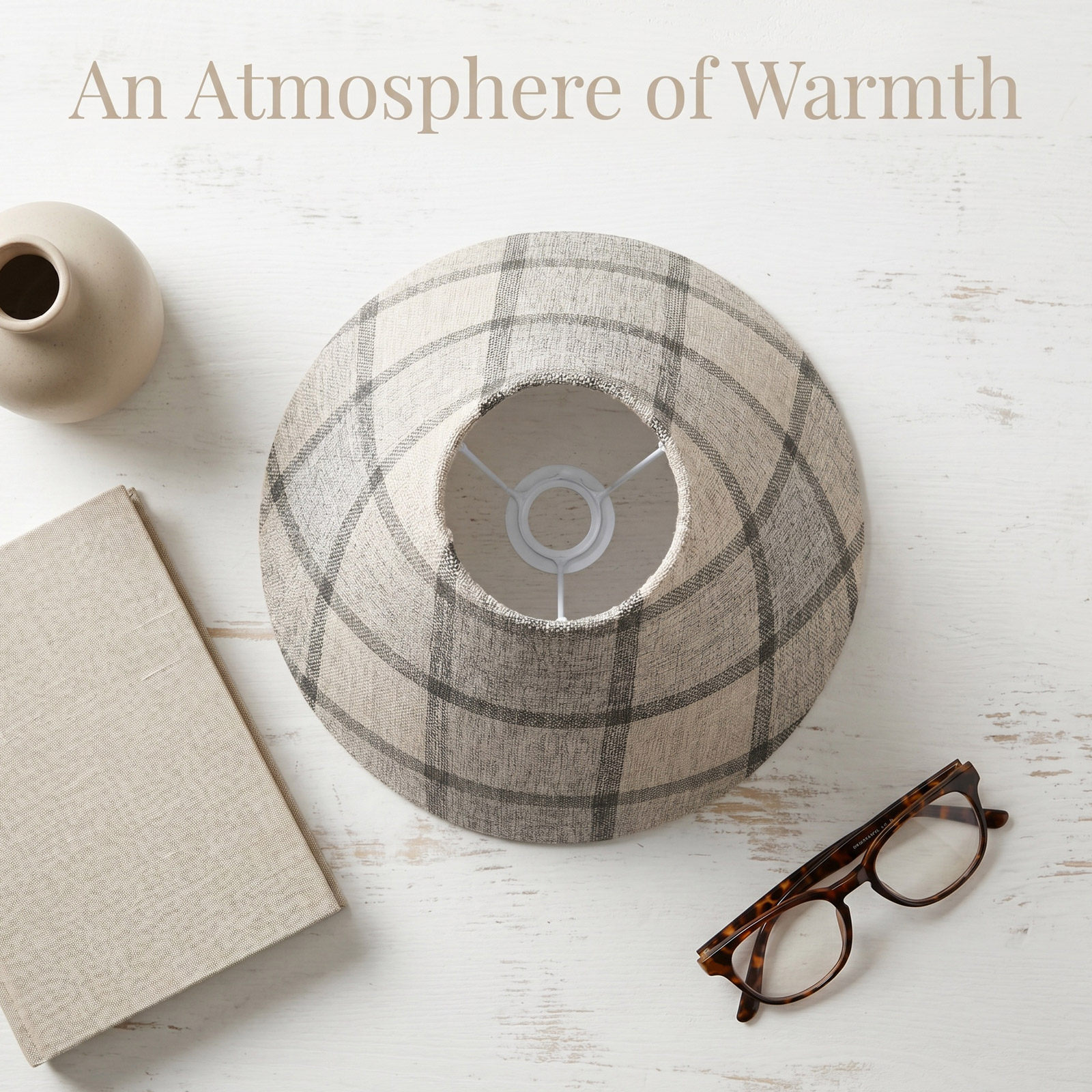 Timeless Plaid Fabric Drum Lam - Decor Timeless Lighting 评论和价格