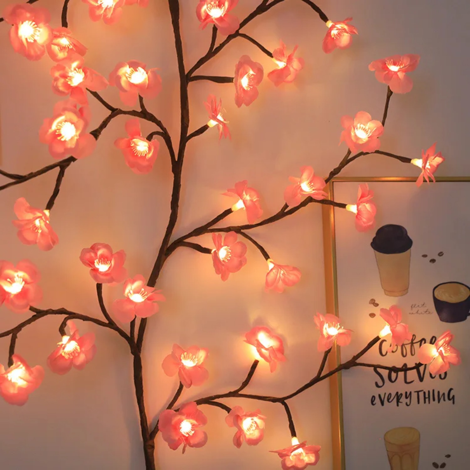 1.8M Cherry LED Tree Branch Li - Wall Decor Lighting Tree 评论和价格