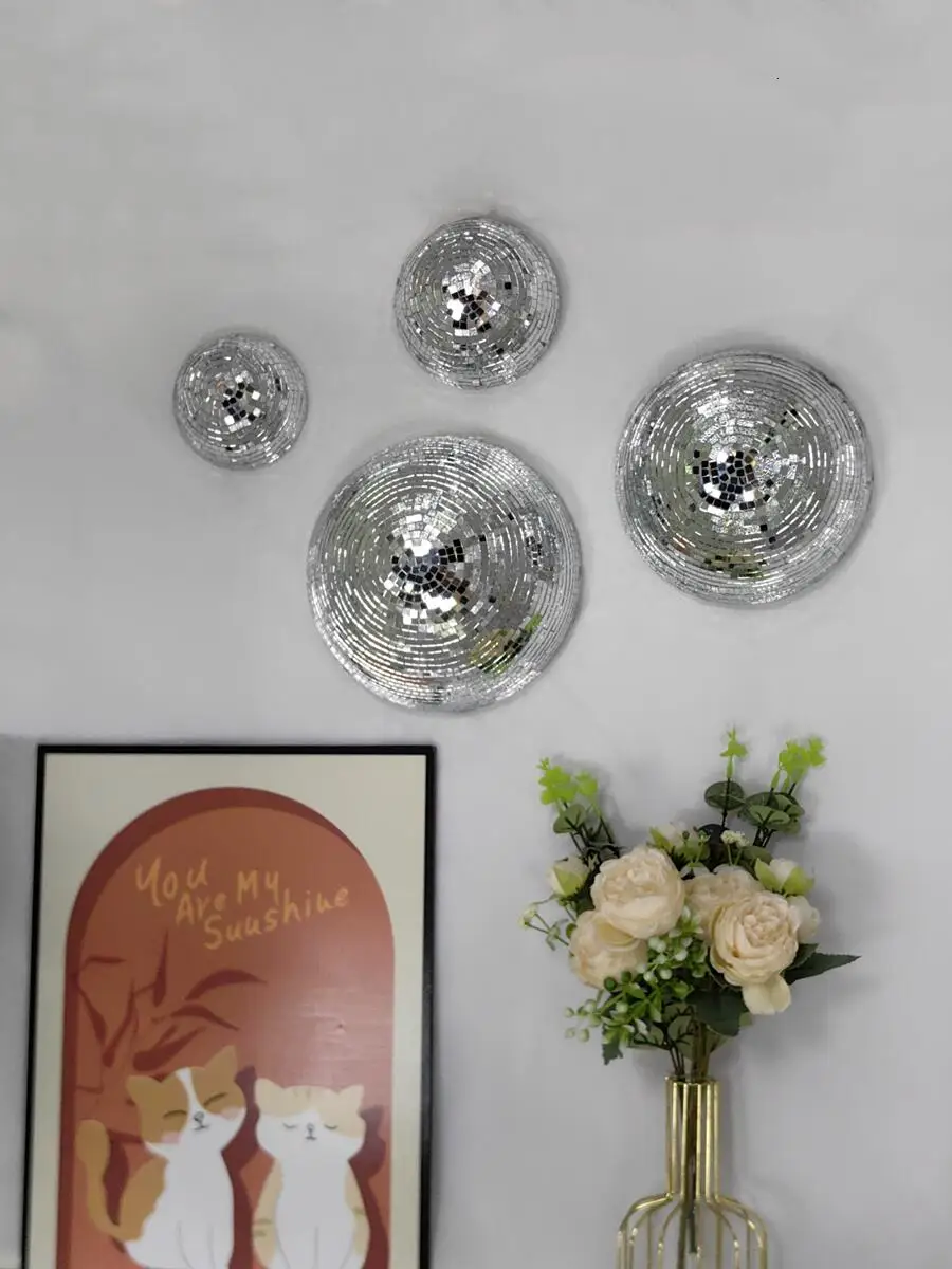 New Wall Disco Ball Mirrored D - Disco Ball Mirror 评论和价格
