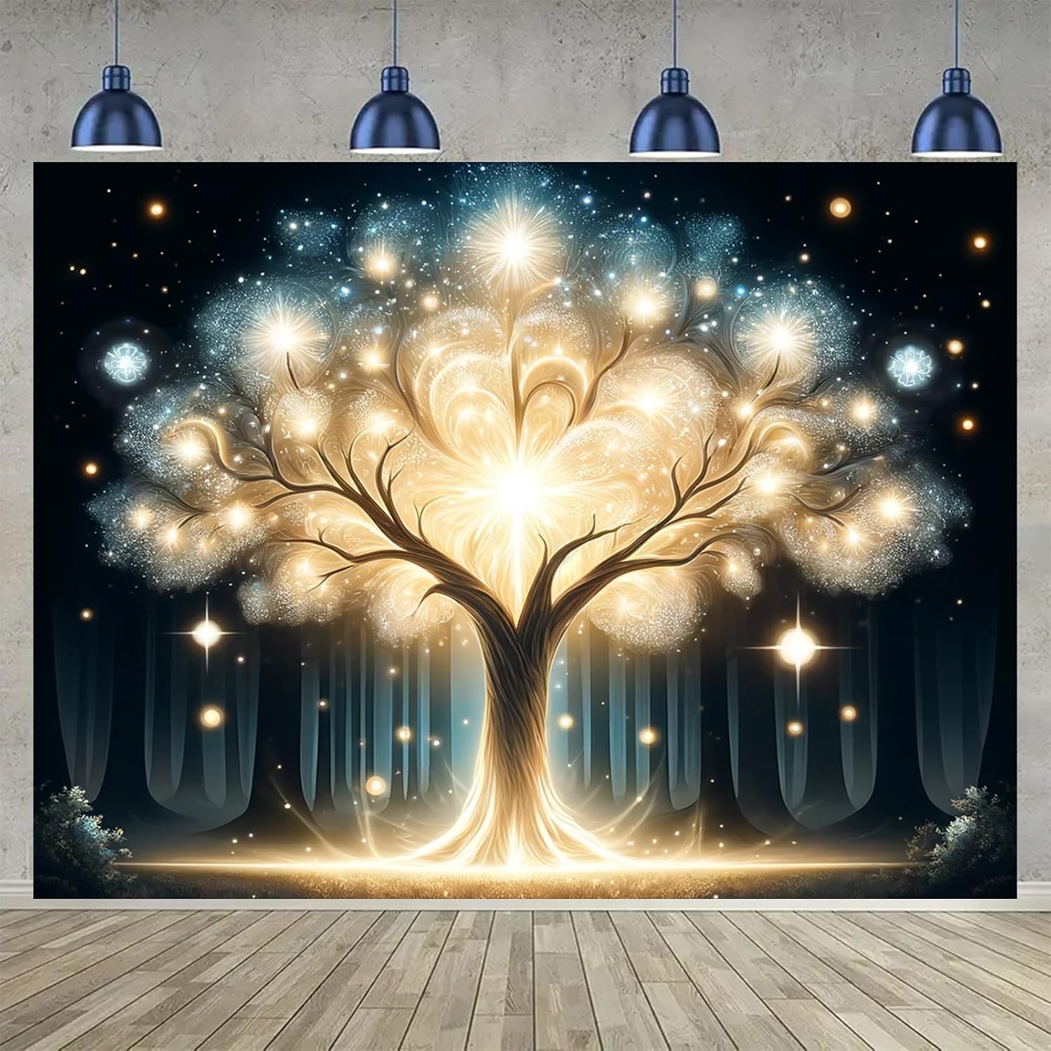 Glowing Spirit Tree UV Black L - Wall Decor Lighting Tree 评论和价格