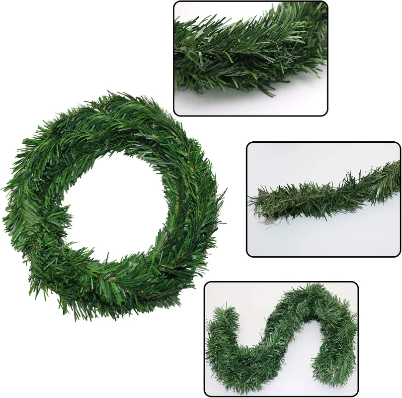 Artificial Pine Christmas Wrea - Wall Decor Lighting Tree 评论和价格