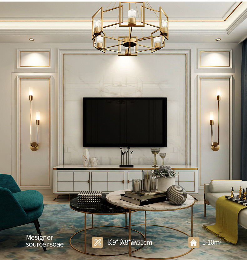 Retro Background Living Room A - Lighting Decor For Room 评论和价格
