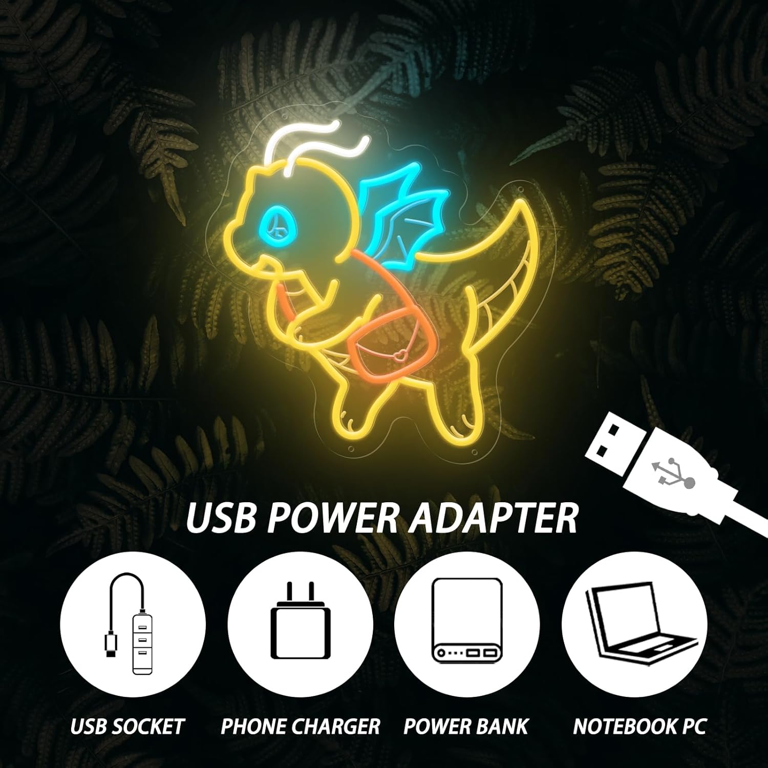 USB Dimmable Cute Dinosaur Neo - Outdoor Lighting Decor Ideas 评论和价格