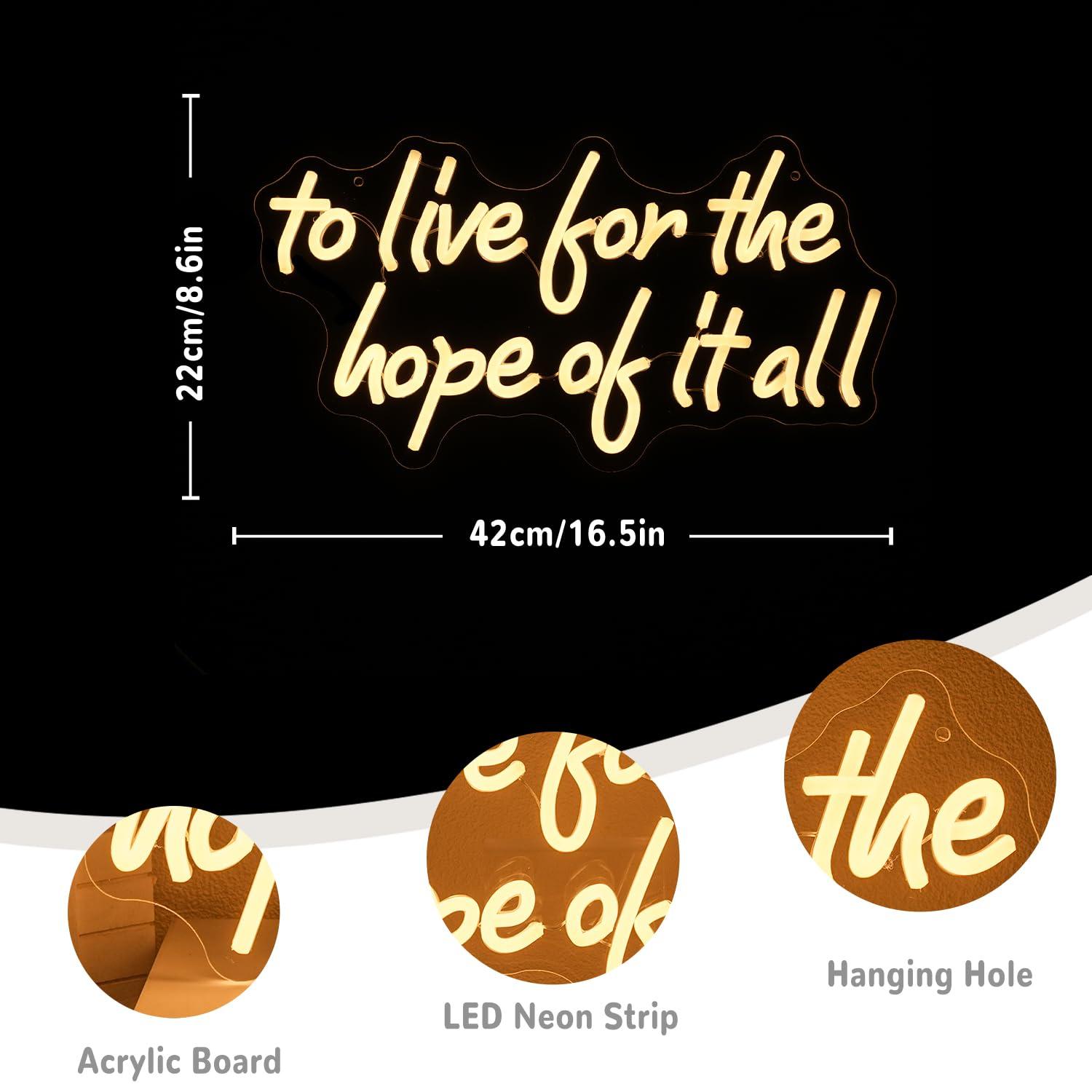 To Live For The Hope Of It All - Wall Decor Lighting 评论和价格