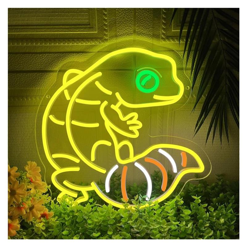 Gecko Shape Neon Sign Anime Li - Gecko Lighting & Decor 评论和价格