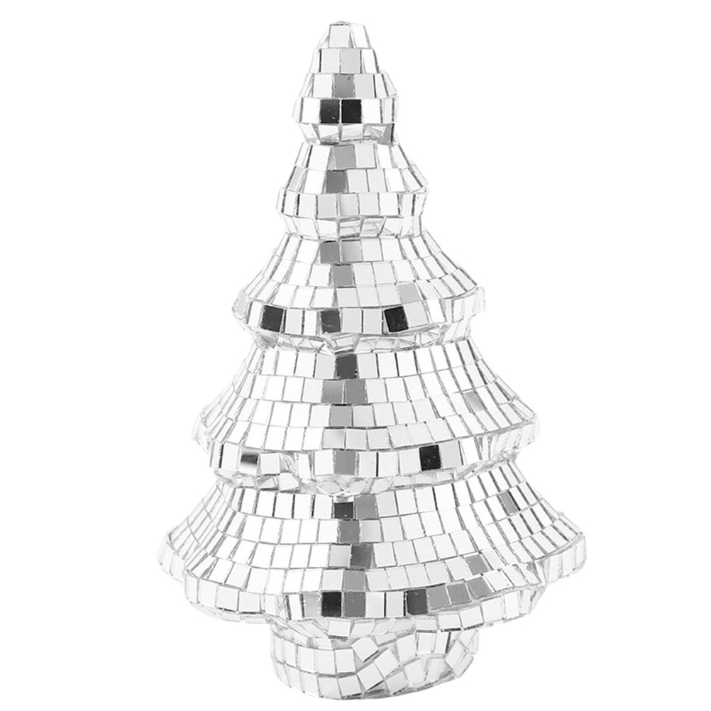 Silver Tabletop Mini Christmas - Disco Ball Mirror 评论和价格