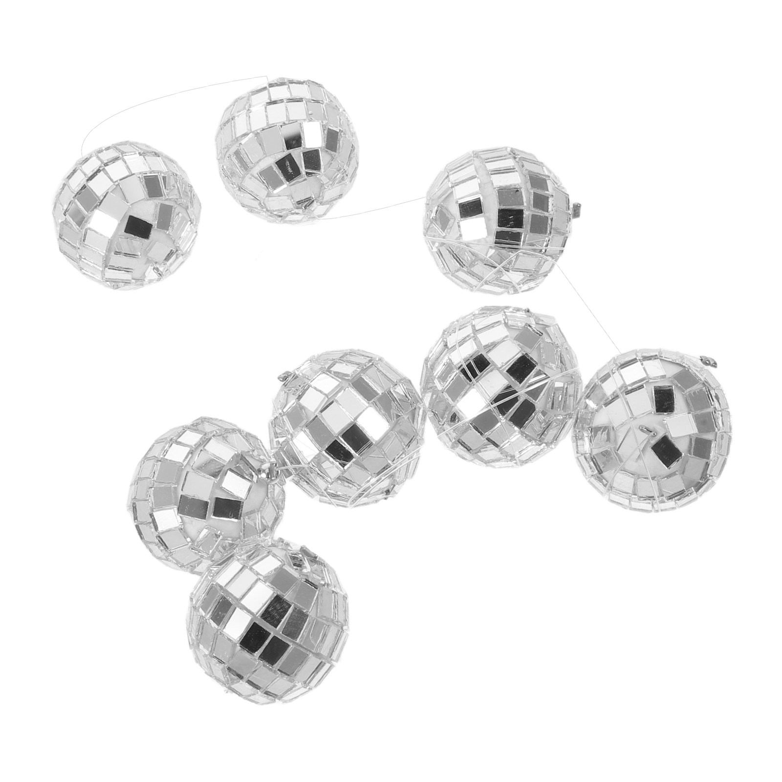 4Pcs Disco Ball Garland Silver - Disco Ball Mirror 评论和价格
