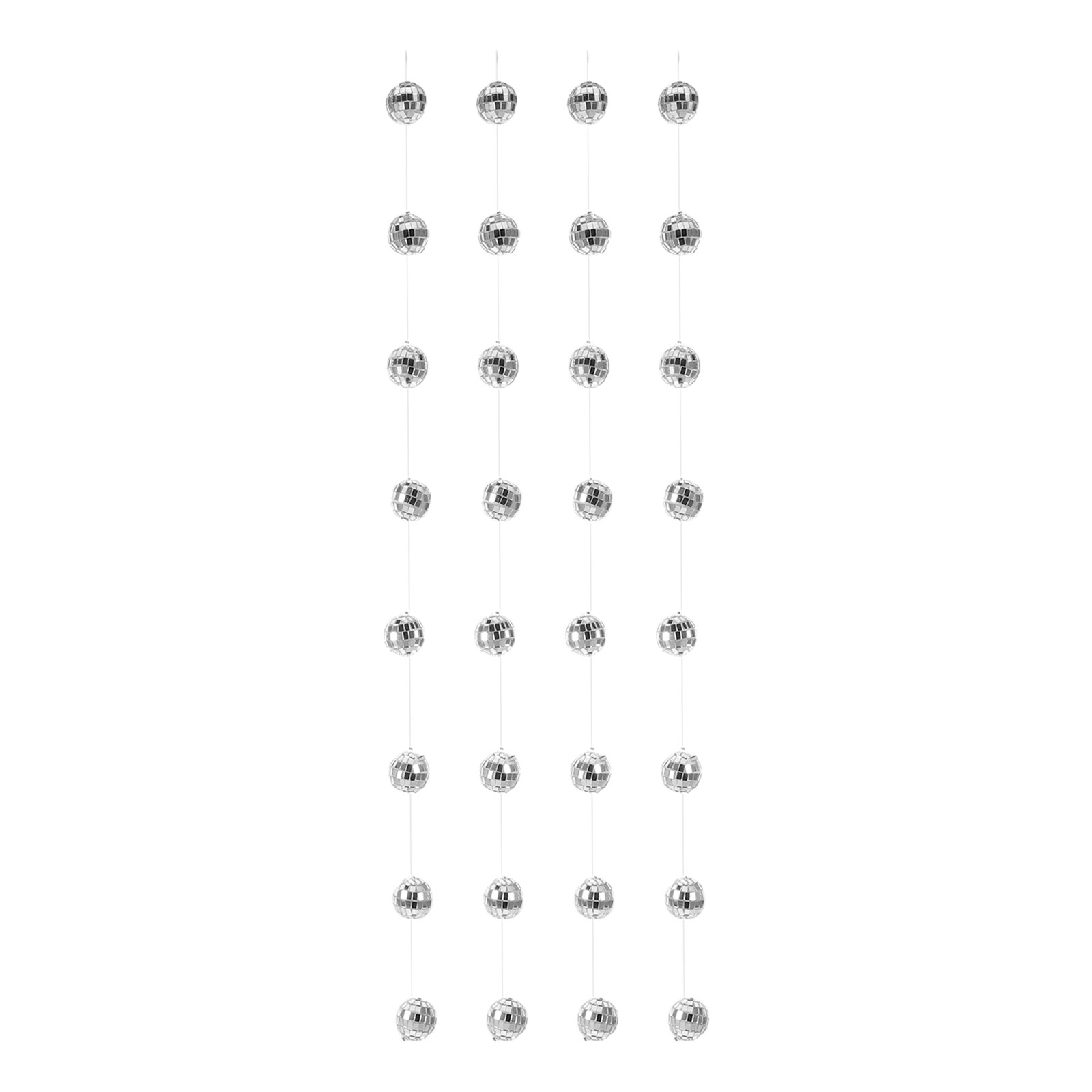 4Pcs Disco Ball Garland Silver - Disco Ball Mirror 评论和价格