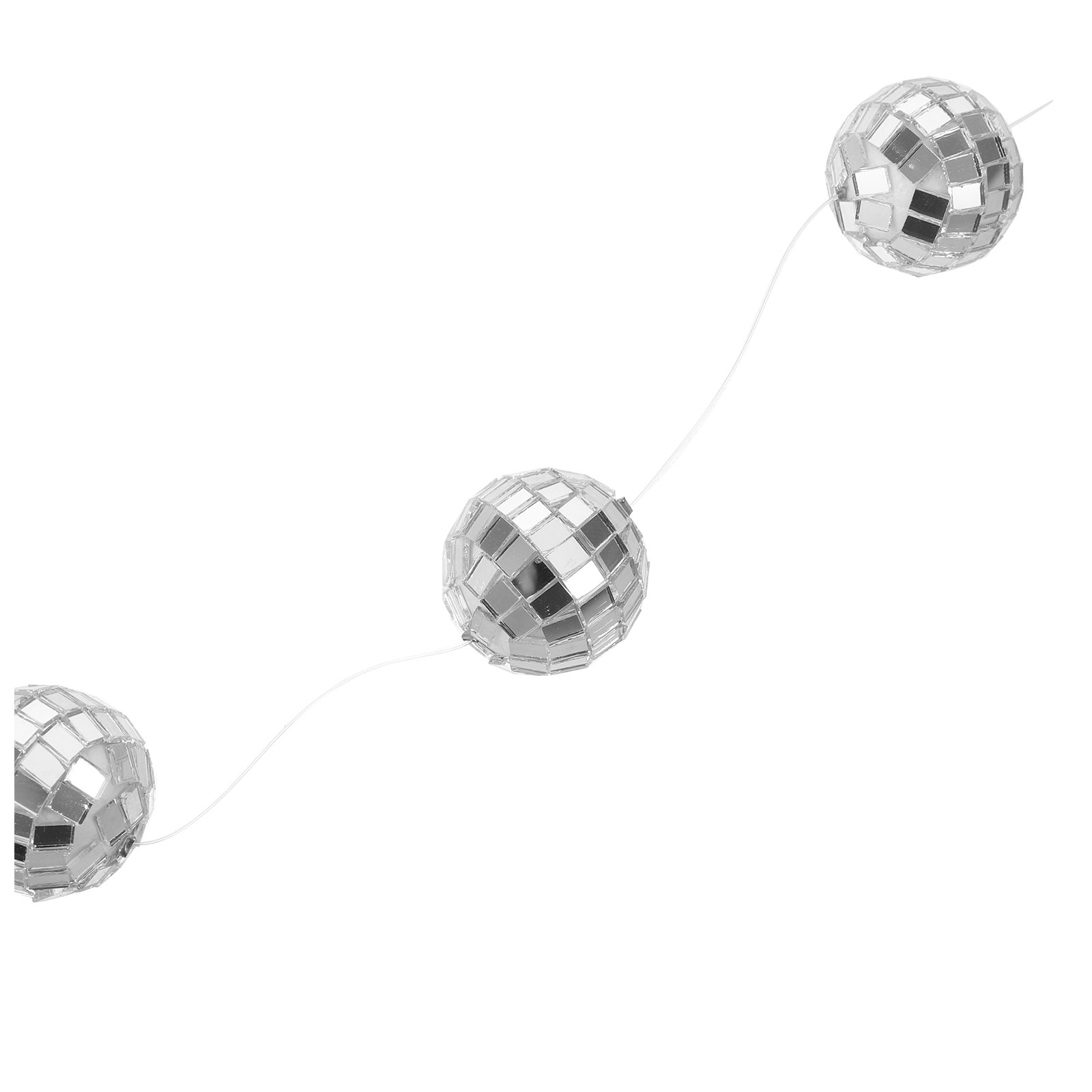 4Pcs Disco Ball Garland Silver - Disco Ball Mirror 评论和价格