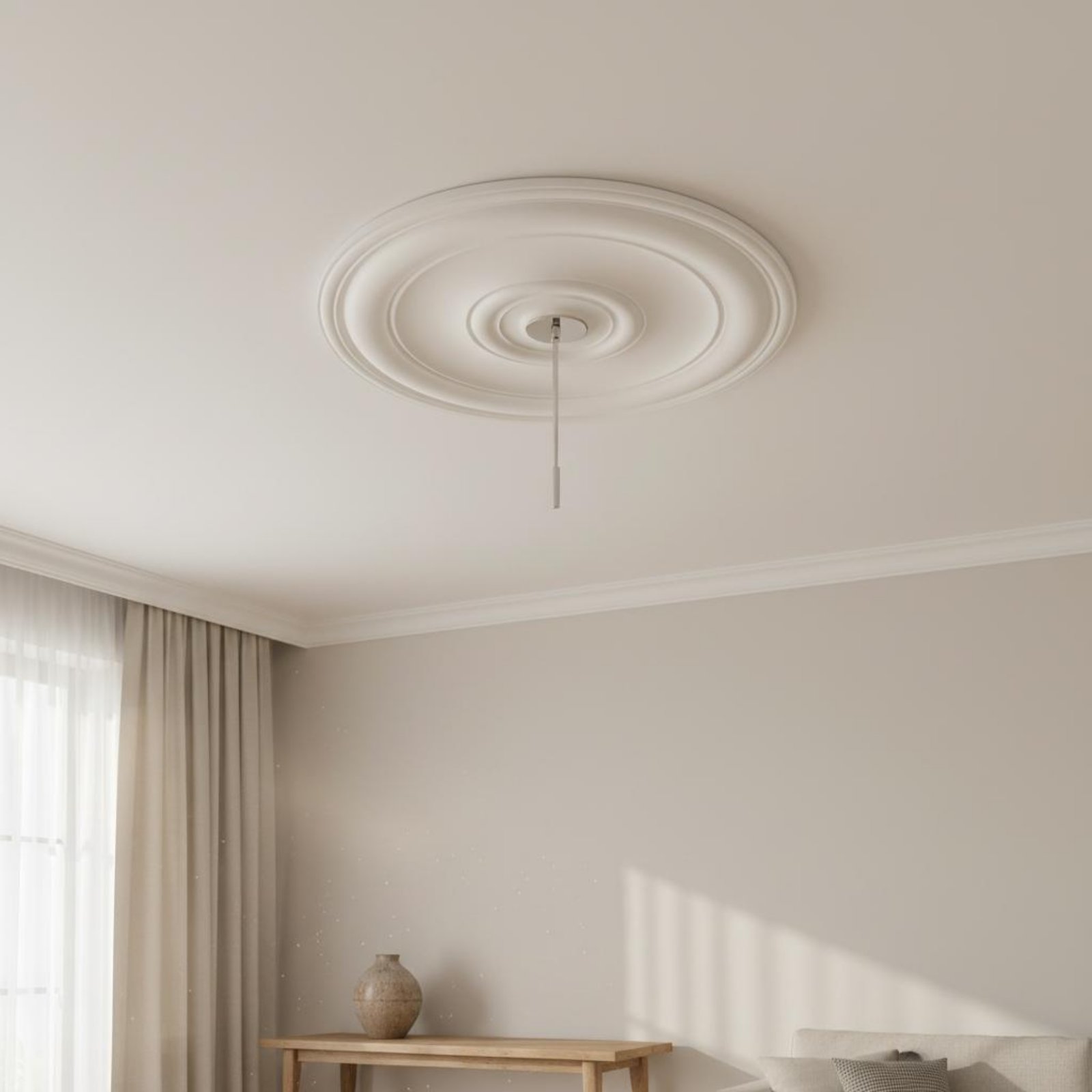 Round Ceiling Medallion Europe - Lighting Design Decor 评论和价格