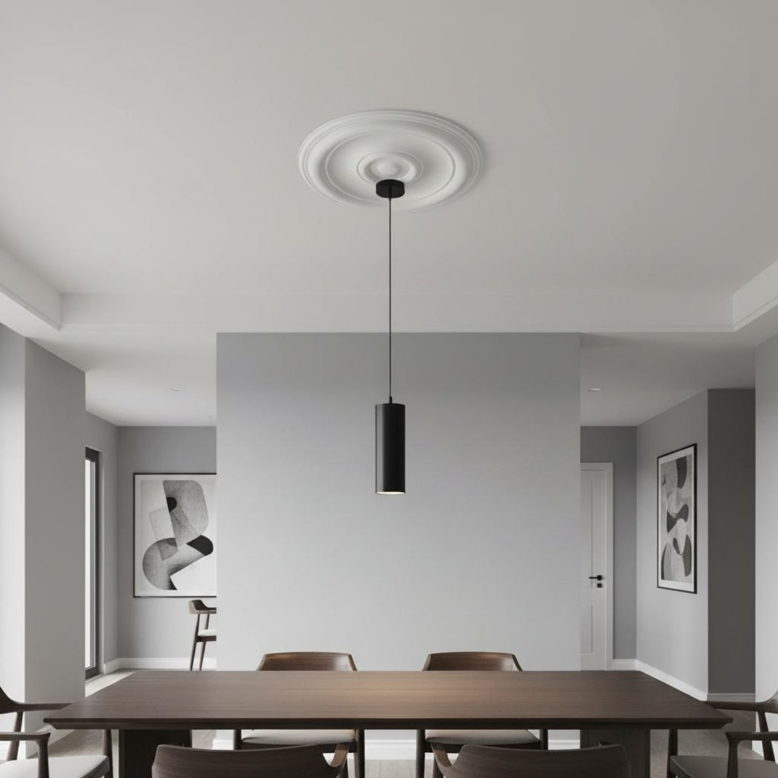 Round Ceiling Medallion Europe - Lighting Design Decor 评论和价格