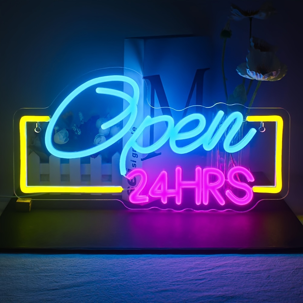 Open 24 Hours Led Neon Signs L - Decor Lighting Opening Hours 评论和价格