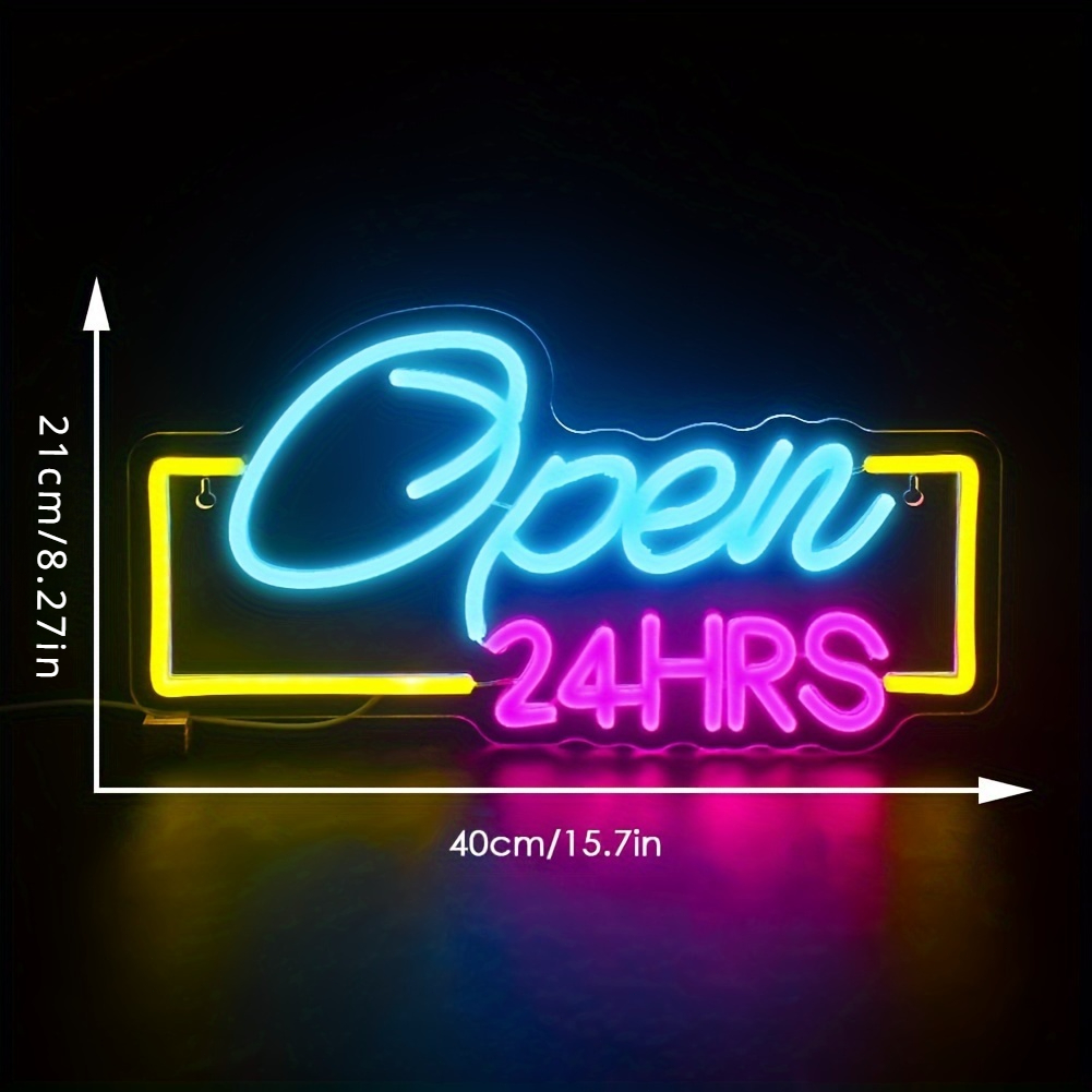 Open 24 Hours Led Neon Signs L - Decor Lighting Opening Hours 评论和价格