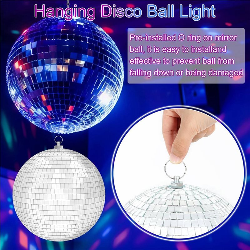 AT41 2 Set 7.8 Inch Hanging Di - Disco Ball Mirror 评论和价格