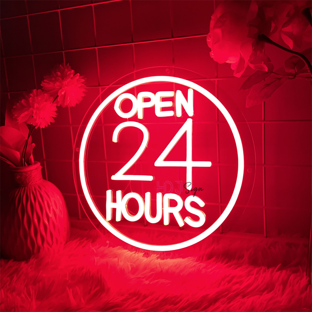 Neon Led Signs open 24 hour Co - Decor Lighting Opening Hours 评论和价格