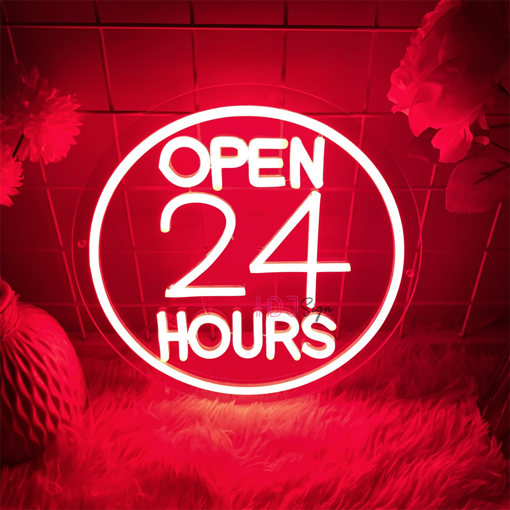 Neon Led Signs open 24 hour Co - Decor Lighting Opening Hours 评论和价格