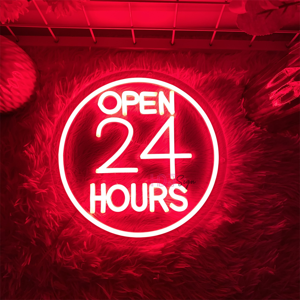 Neon Led Signs open 24 hour Co - Decor Lighting Opening Hours 评论和价格