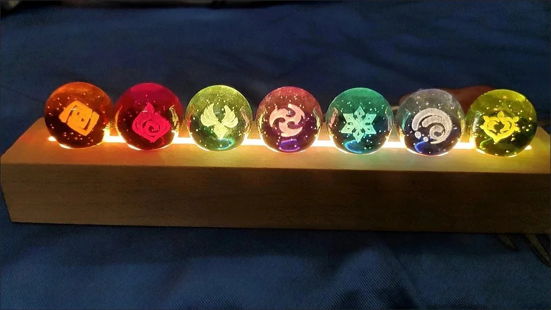 Game Genshin Impact Crystal Ba - Elements Lighting Decor 评论和价格