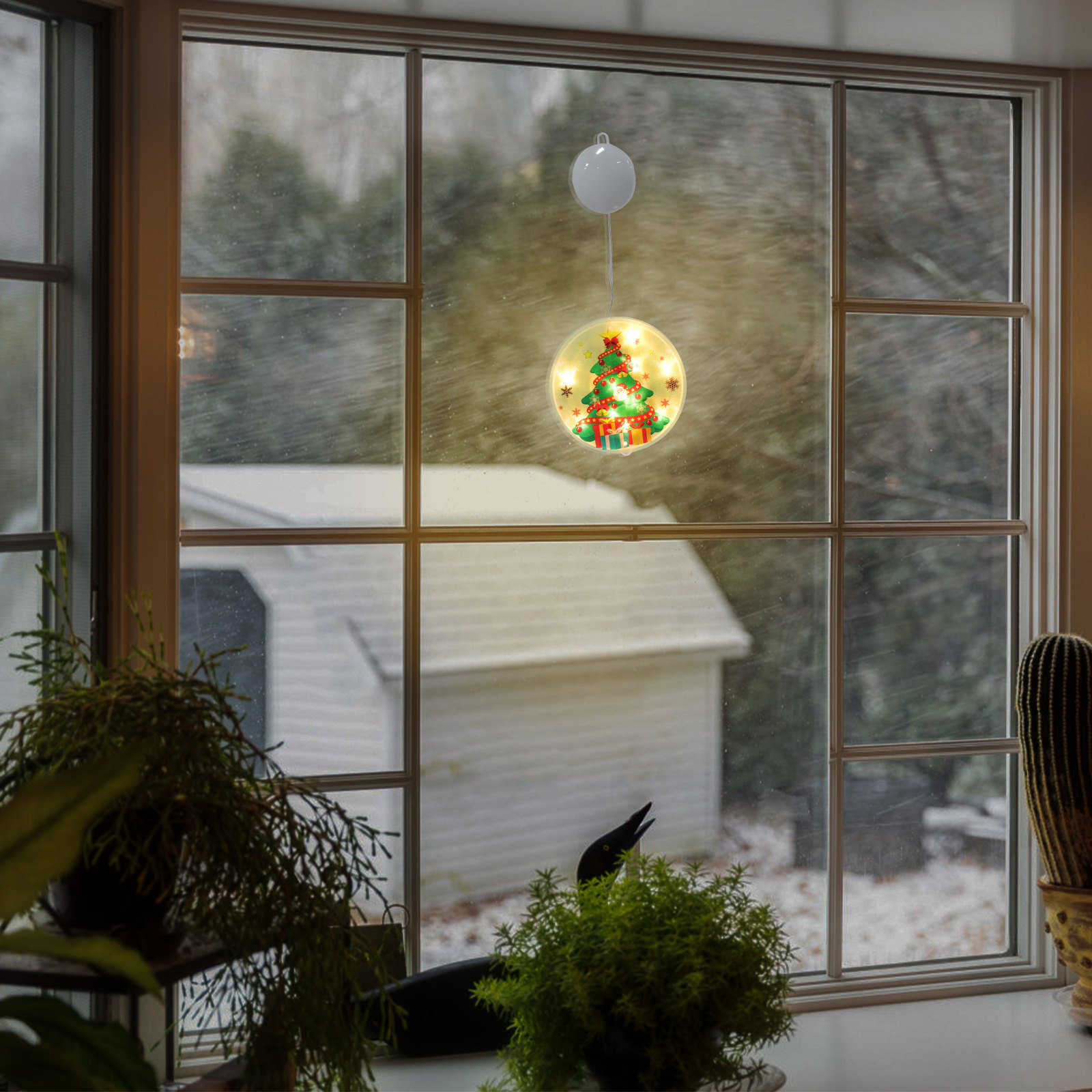1Pcs Xmas LED Hanging Light Pe - Elements Lighting Decor 评论和价格