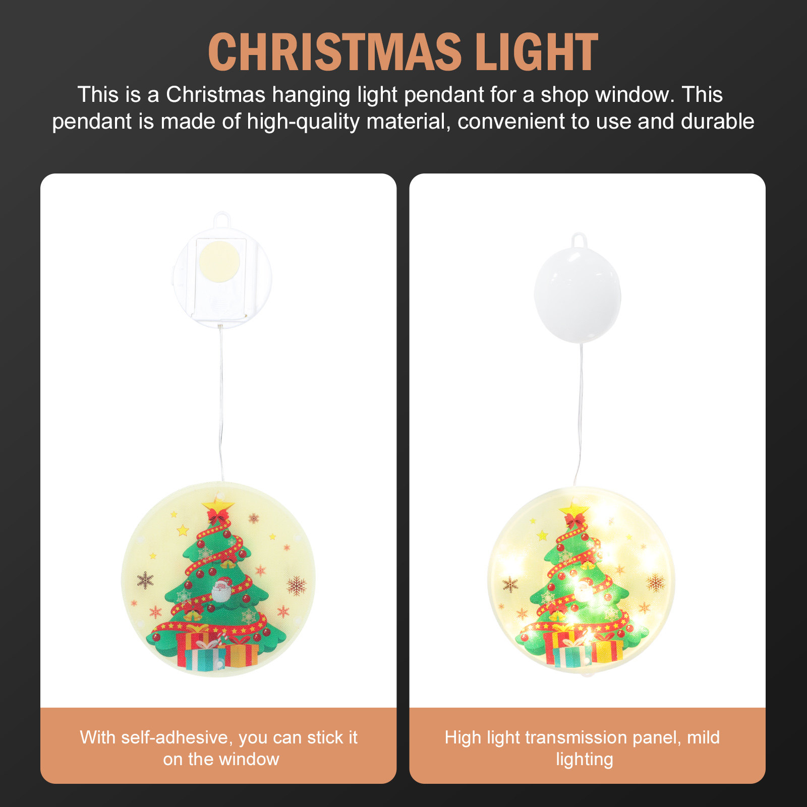 1Pcs Xmas LED Hanging Light Pe - Elements Lighting Decor 评论和价格