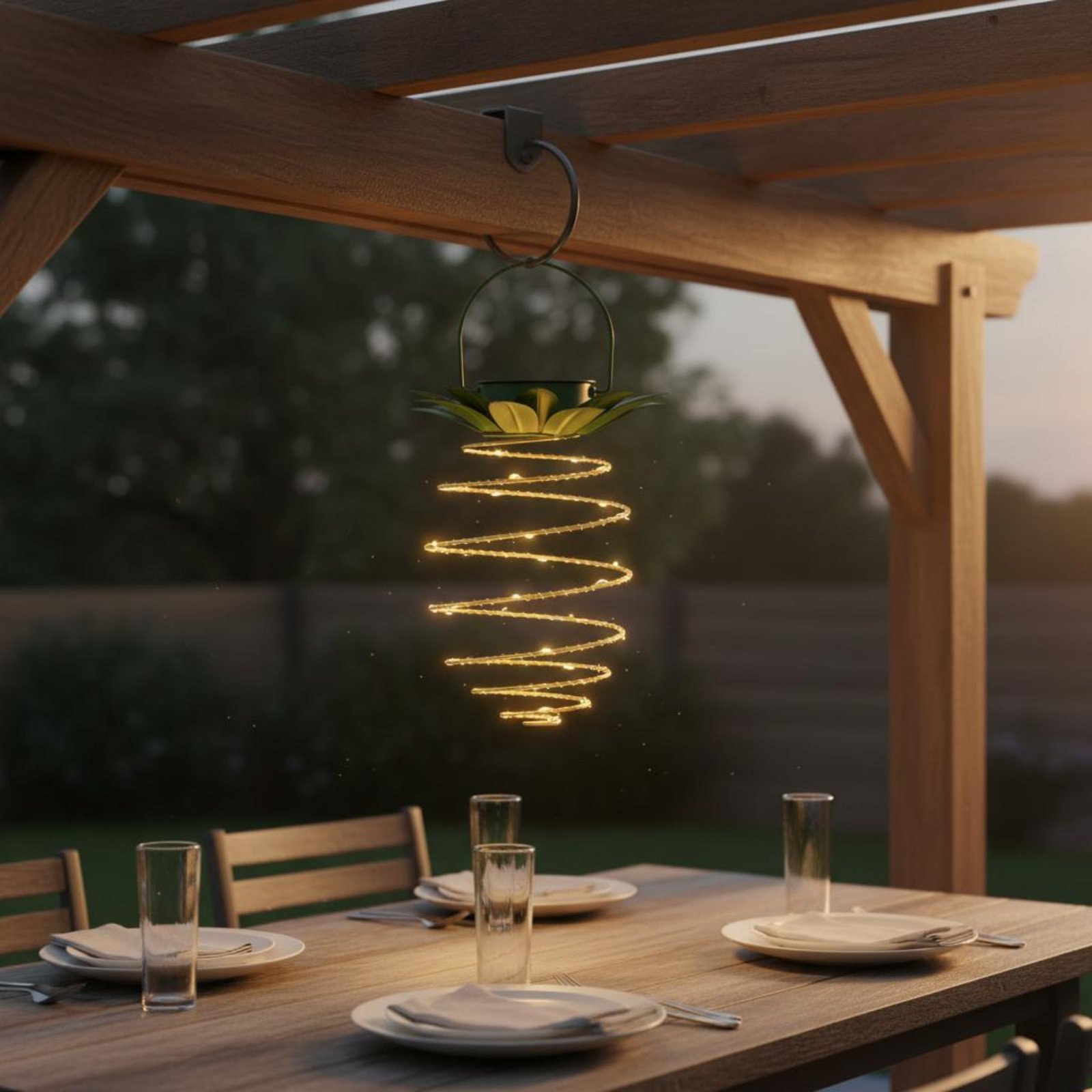 2 Pieces Solar Pineapple Lamp  - Lighting Design Decor 评论和价格