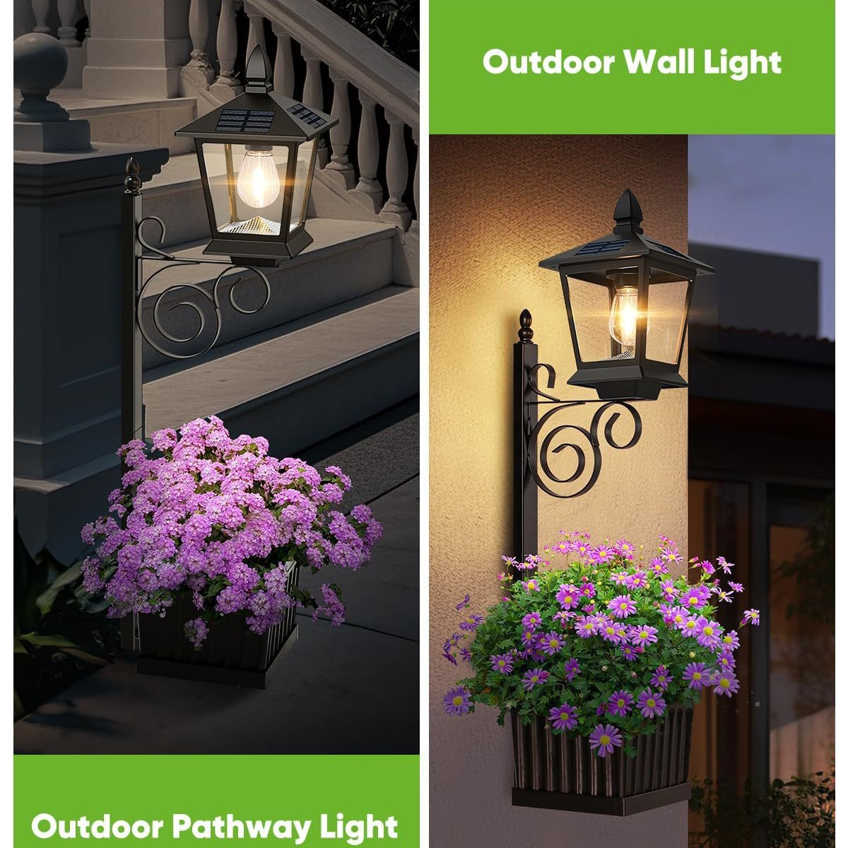 2 in 1 Solar Planter Lamp Wate - Wall Decor Lighting 评论和价格