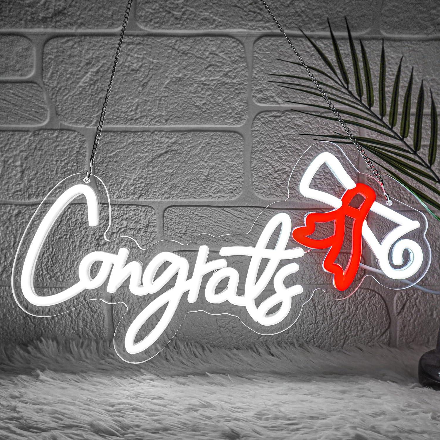 Congrats Graduation Neon Sign  - Wall Decor Lighting 评论和价格