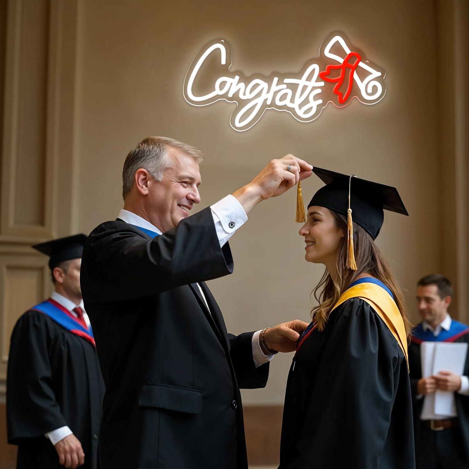 Congrats Graduation Neon Sign  - Wall Decor Lighting 评论和价格