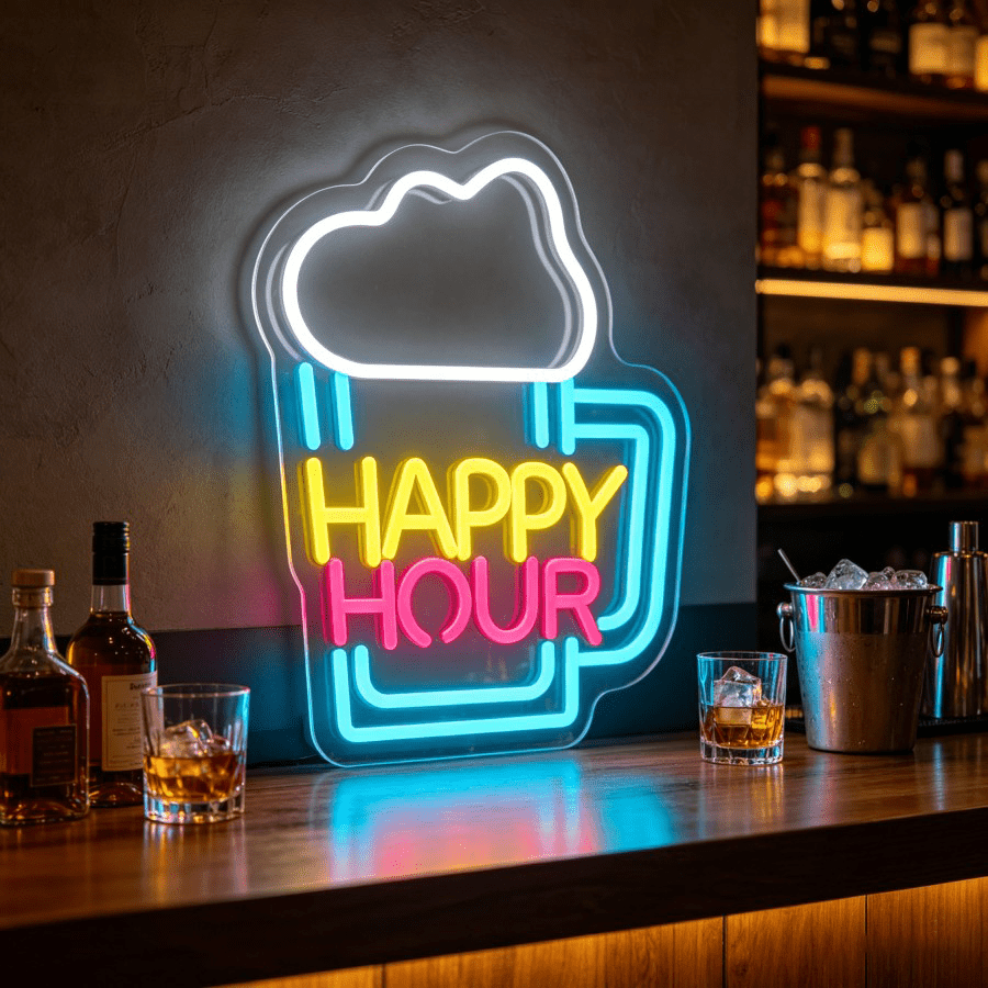 Happy Hour Beer Mug LED Wall L - Decor Lighting Opening Hours 评论和价格