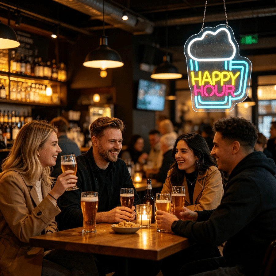 Happy Hour Beer Mug LED Wall L - Decor Lighting Opening Hours 评论和价格