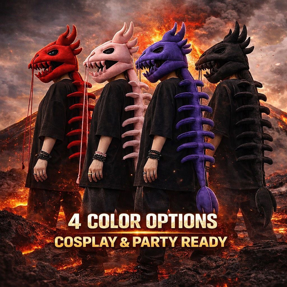 Dragon Skull Spine Plush Hood  - Lighting Design Decor 评论和价格