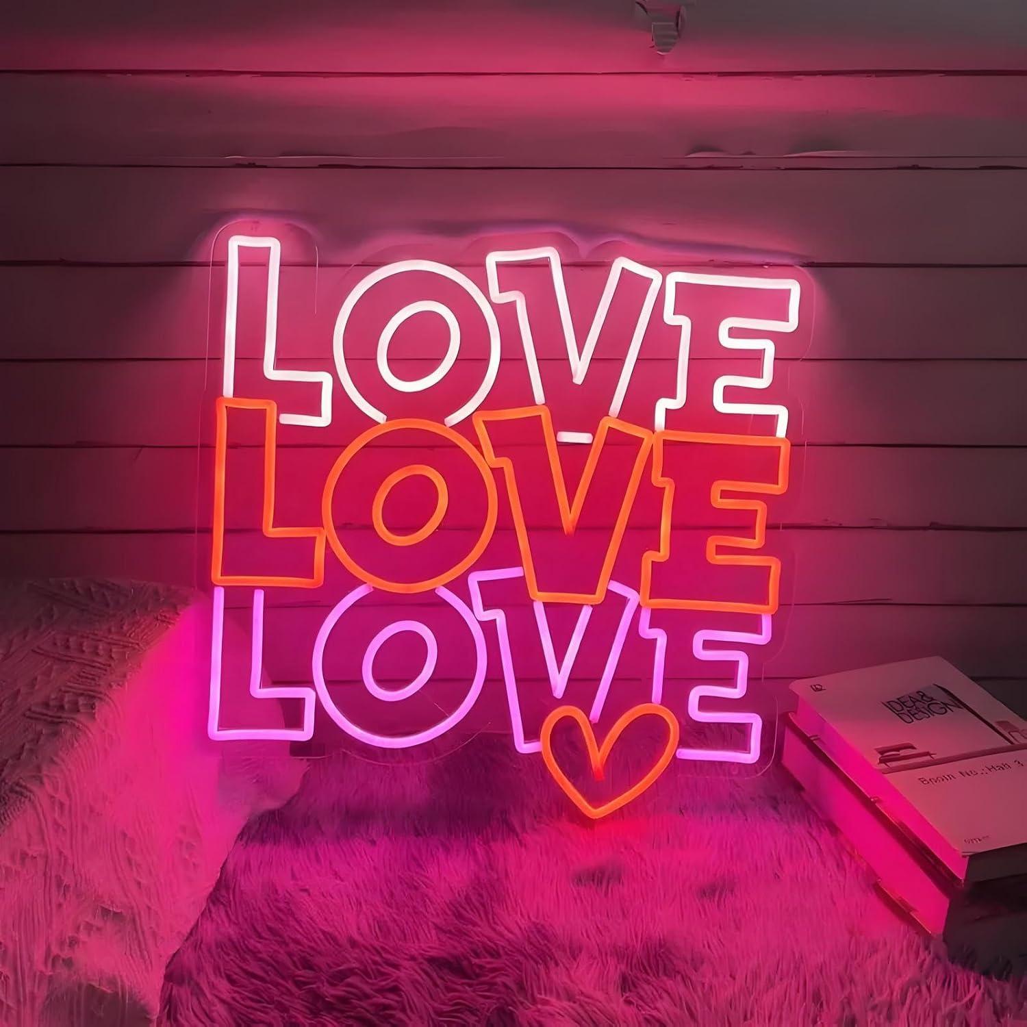 Love Neon Sign USB Dimmable LE - Wall Decor Lighting 评论和价格