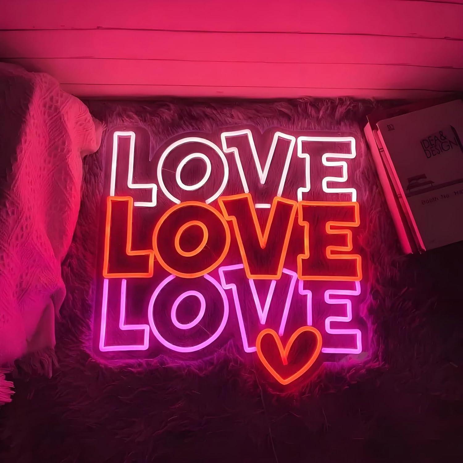 Love Neon Sign USB Dimmable LE - Wall Decor Lighting 评论和价格