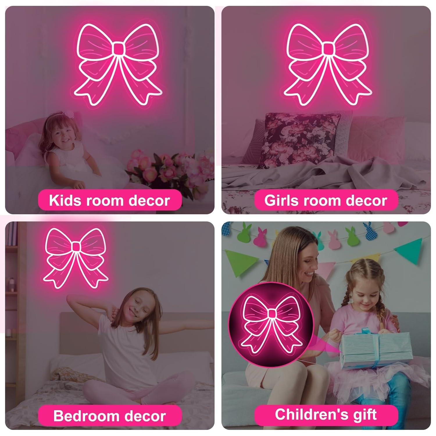 Bow Neon Signs USB Dimmable LE - Wall Decor Lighting 评论和价格