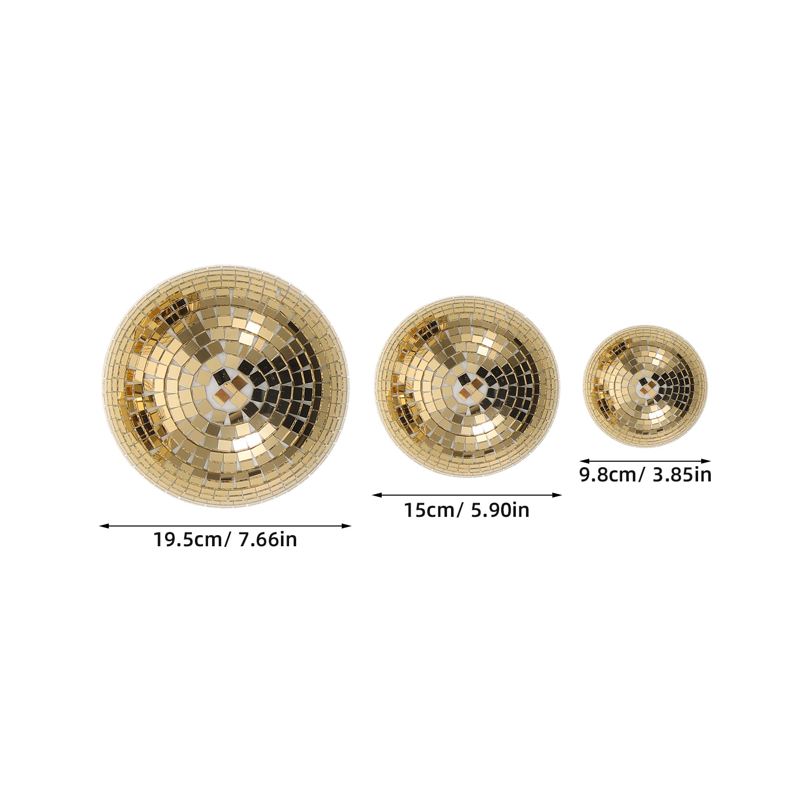 3Pcs Reflective Mirror Glass D - Disco Ball Mirror 评论和价格