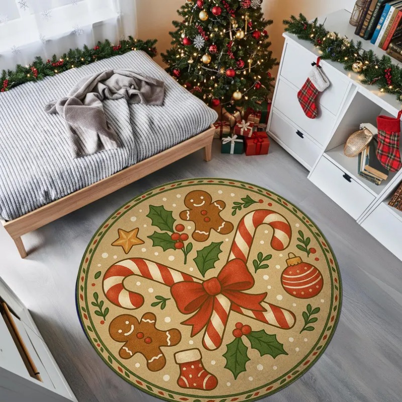 3D Christmas Village Rug Winte - Bathroom Lighting Decor Ideas 评论和价格