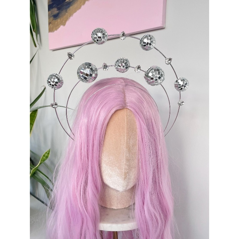 Silver Double Ring Disco Headb - Disco Ball Mirror 评论和价格