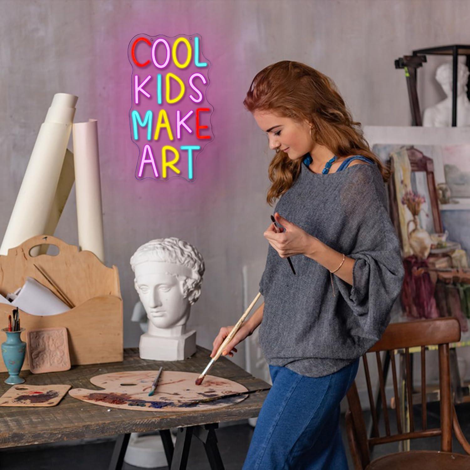 Cool Kids Make Art Neon Sign U - Wall Decor Lighting 评论和价格