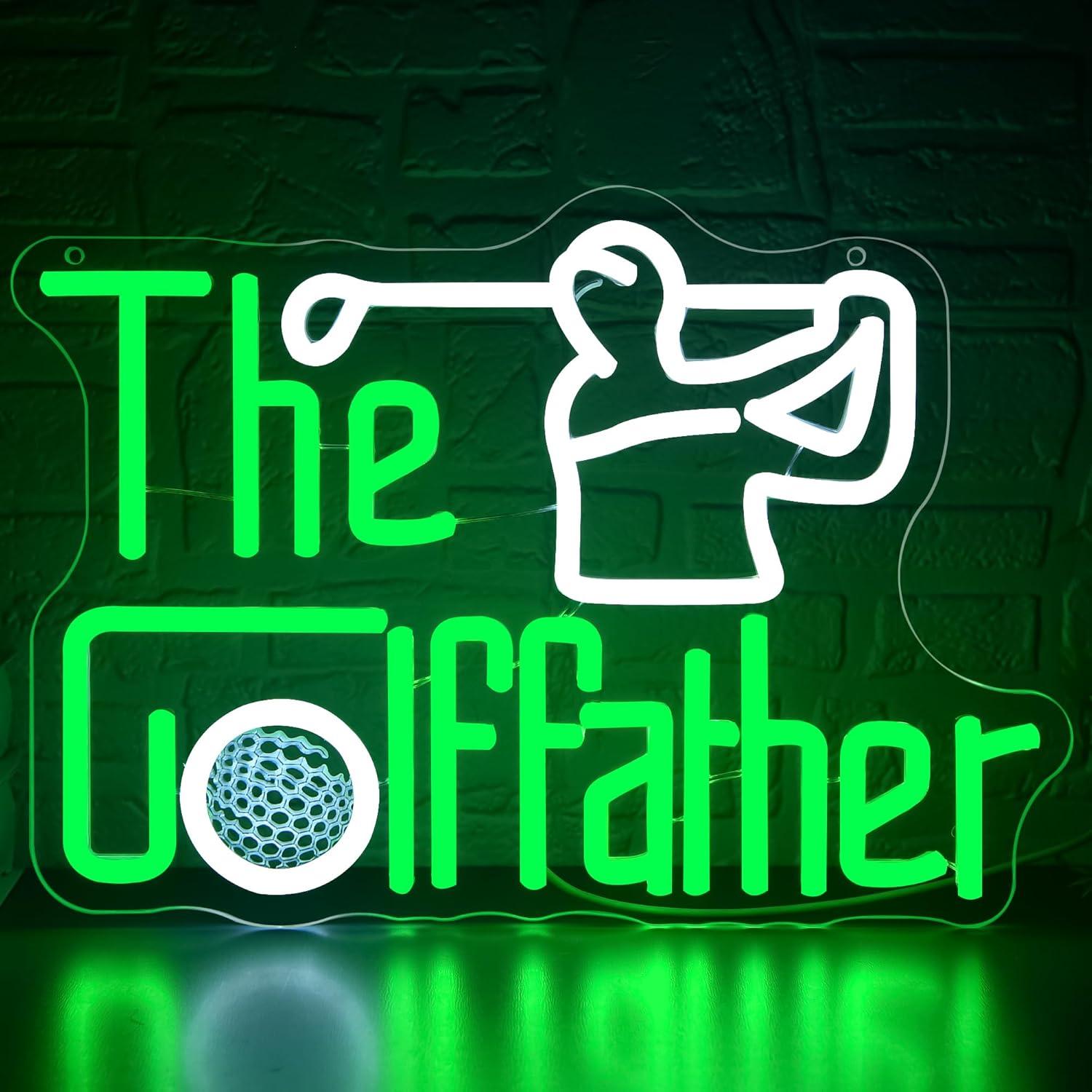 Golf Father Neon Sign USB Dimm - Wall Decor Lighting 评论和价格