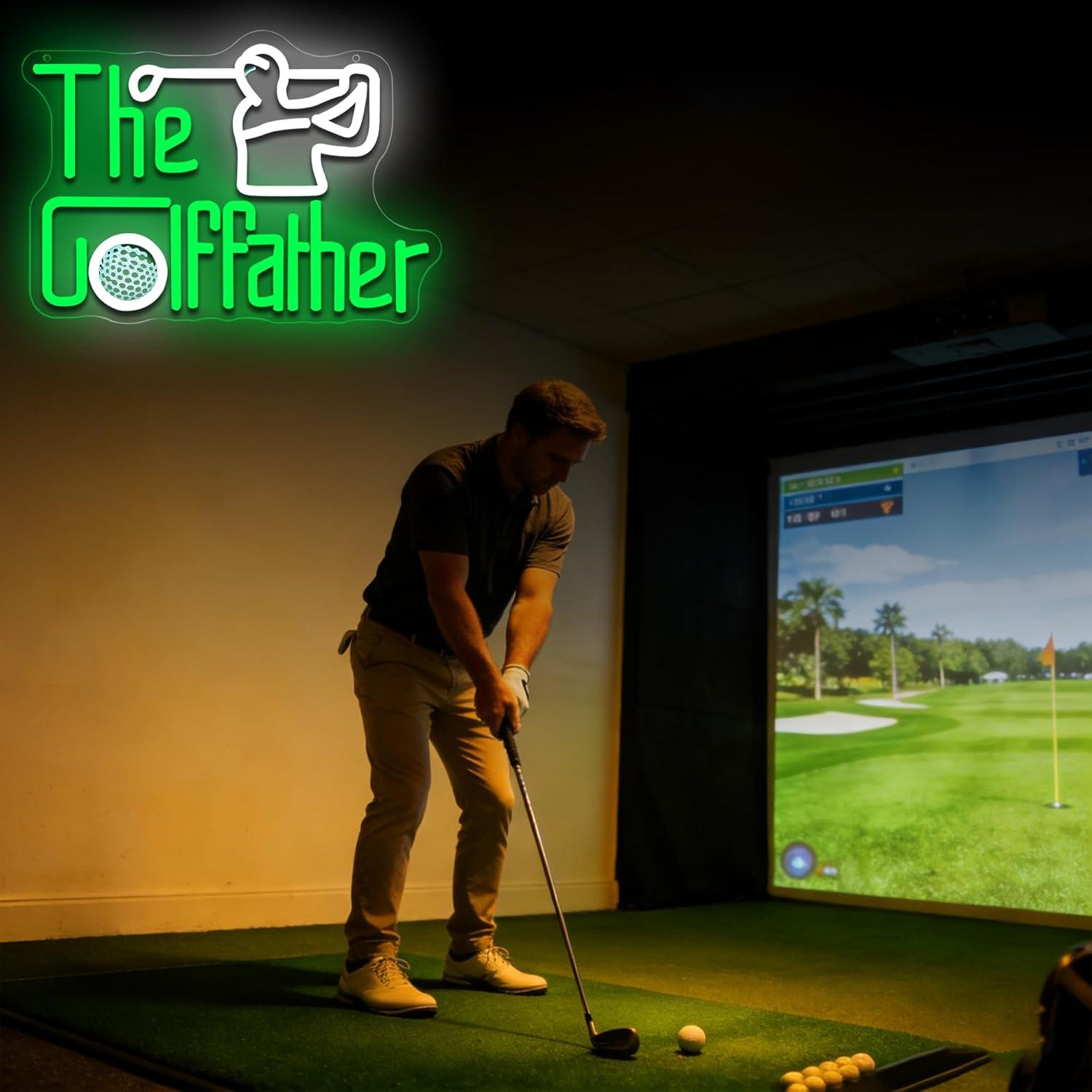Golf Father Neon Sign USB Dimm - Wall Decor Lighting 评论和价格