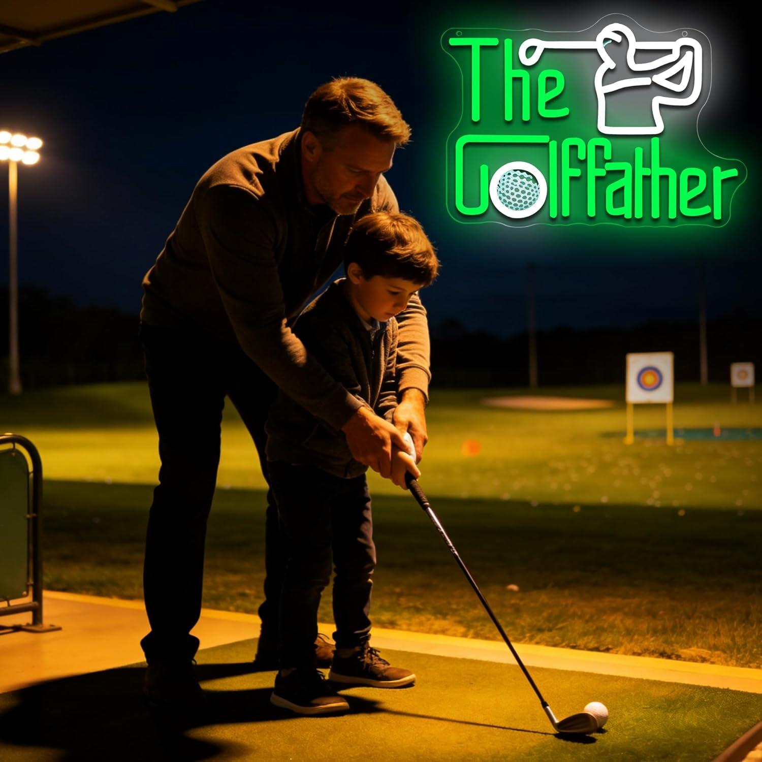 Golf Father Neon Sign USB Dimm - Wall Decor Lighting 评论和价格