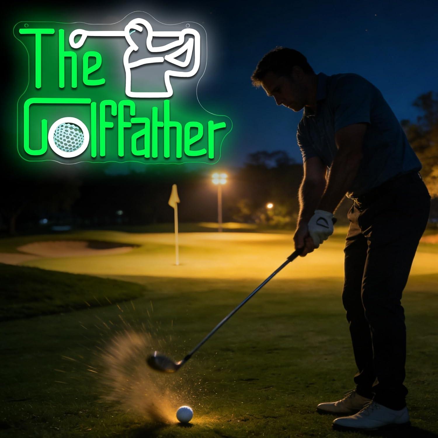 Golf Father Neon Sign USB Dimm - Wall Decor Lighting 评论和价格