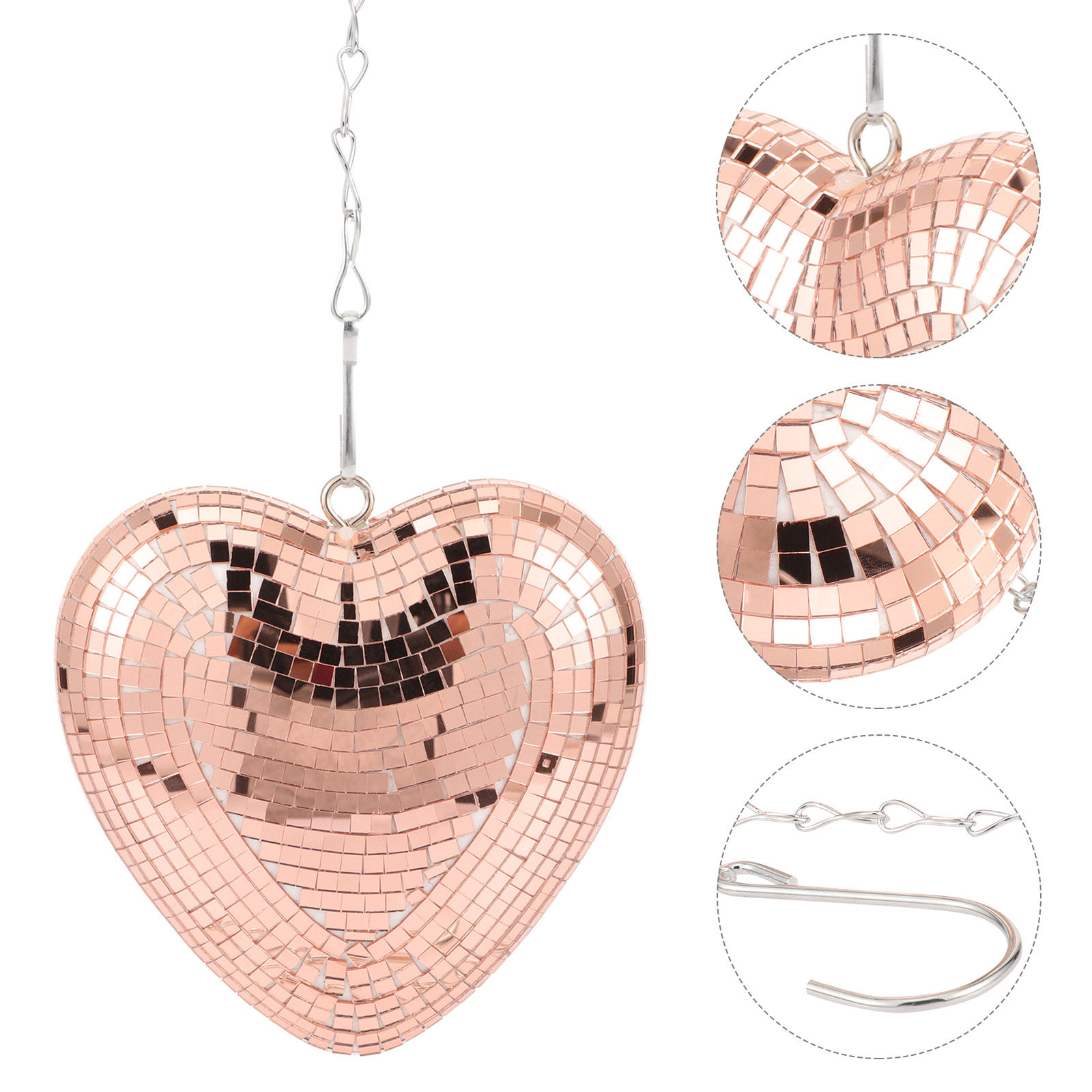 Hanging Heart Disco Ball Decor - Disco Ball Mirror 评论和价格