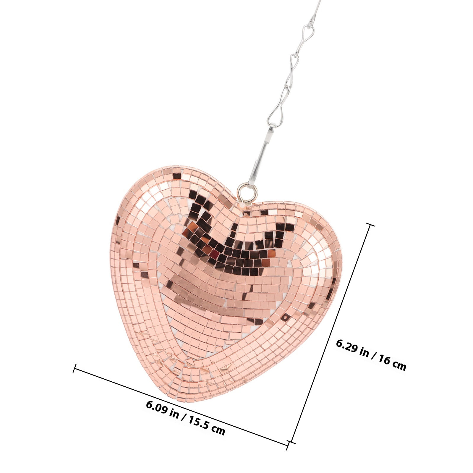 Hanging Heart Disco Ball Decor - Disco Ball Mirror 评论和价格