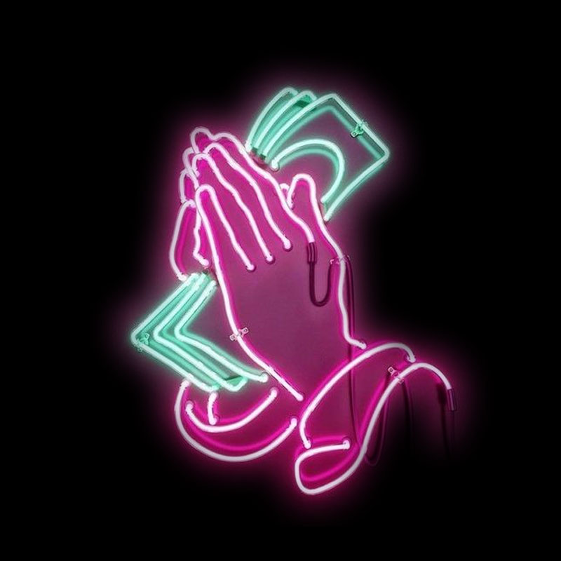Praying Hands Neon Sign Light  - Outdoor Lighting Decor Ideas 评论和价格